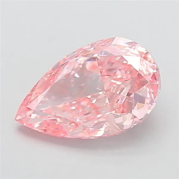 6.02ct Pear Lab Grown Diamond (Colour Fancy Vivid Pink, Clarity VS1, IGI Certified)
