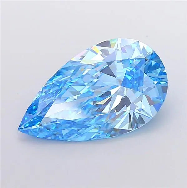 6.09ct Pear Lab Grown Diamond (Colour Fancy Vivid Blue, Clarity VS1, IGI Certified)