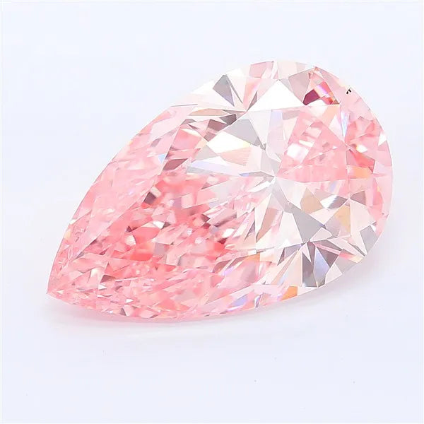 6.09ct Pear Lab Grown Diamond (Colour Fancy Vivid Pink, Clarity VS1, IGI Certified)