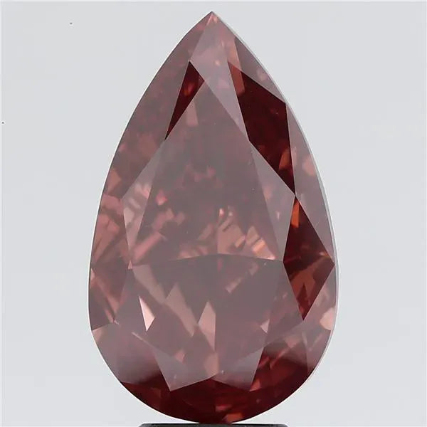 6.51ct Pear Lab Grown Diamond (Colour Fancy Deep Pinkish Brown, Clarity VS1, IGI Certified)
