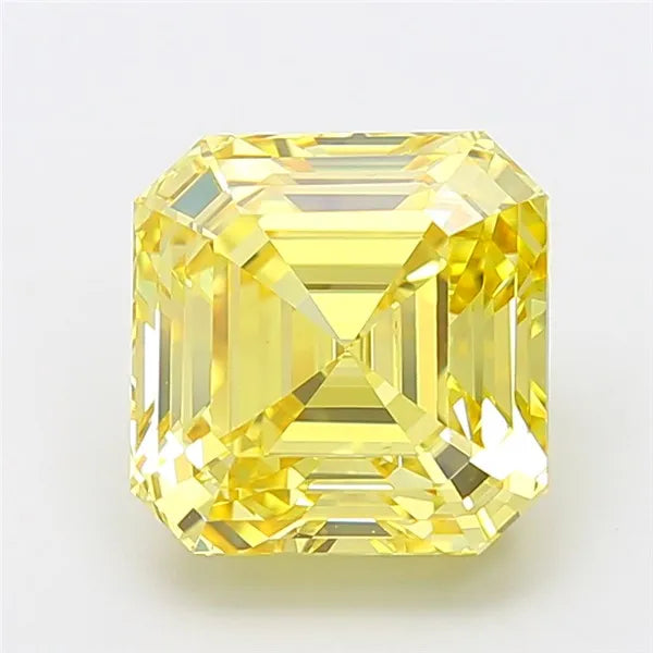 6.55ct Asscher Lab Grown Diamond (Colour Fancy Intense Yellow, Clarity VVS2, IGI Certified)