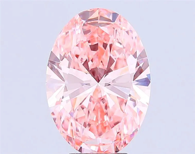 6.99ct Oval Lab Grown Diamond (Colour Fancy Vivid Pink, Clarity VVS2, IGI Certified)