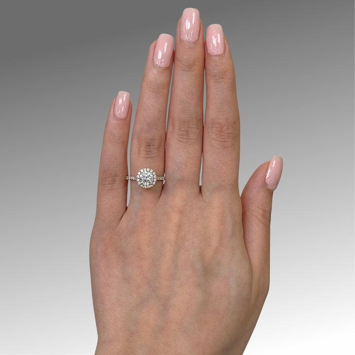 Ready to Ship  Lily 1.05ct D/VVS2 Round Lab-Created Diamond Engagement Ring