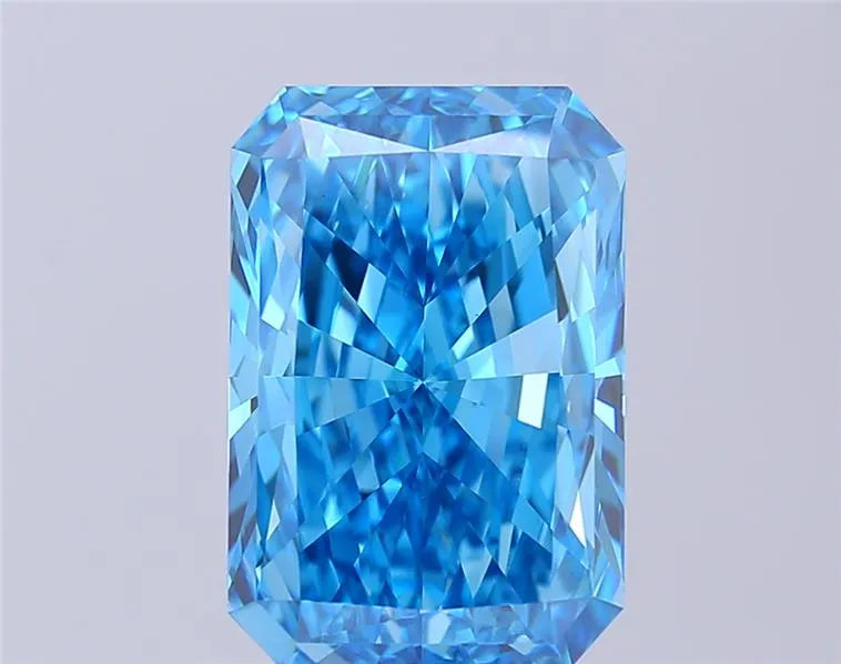 7.03ct Radiant Lab Grown Diamond (Colour Fancy Vivid Blue, Clarity VS1, IGI Certified)