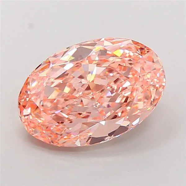 7.04ct Oval Lab Grown Diamond (Colour Fancy Vivid Pink, Clarity VVS2, IGI Certified)
