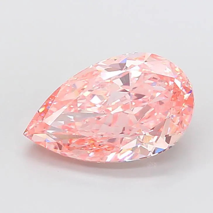 8.01ct Pear Lab Grown Diamond (Colour Fancy Vivid Pink, Clarity VS1, IGI Certified)