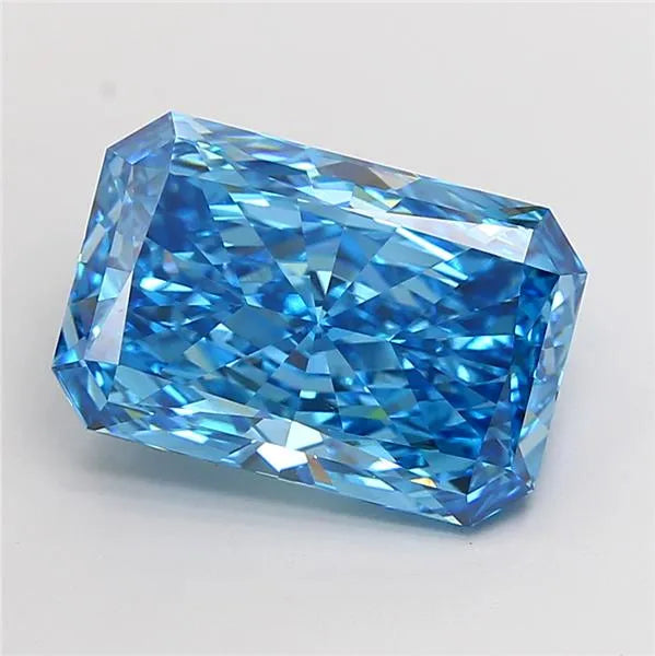 8.52ct Radiant Lab Grown Diamond (Colour Fancy Vivid Blue, Clarity VVS2, IGI Certified)