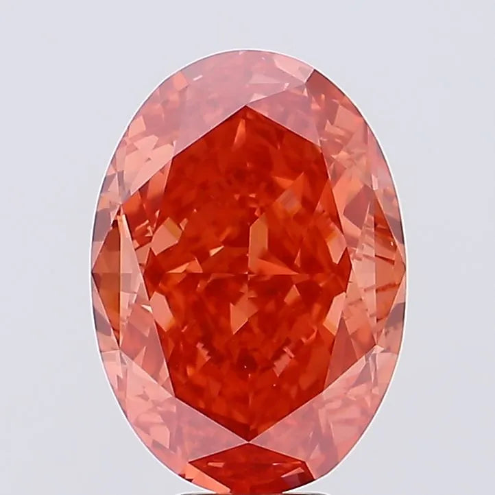 9.46ct Oval Lab Grown Diamond (Colour Fancy Vivid Red, Clarity VS1, Cut VG, Uncertified)