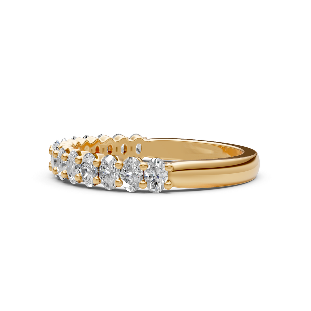 Nim Oval Lab-Created Diamonds Wedding Band