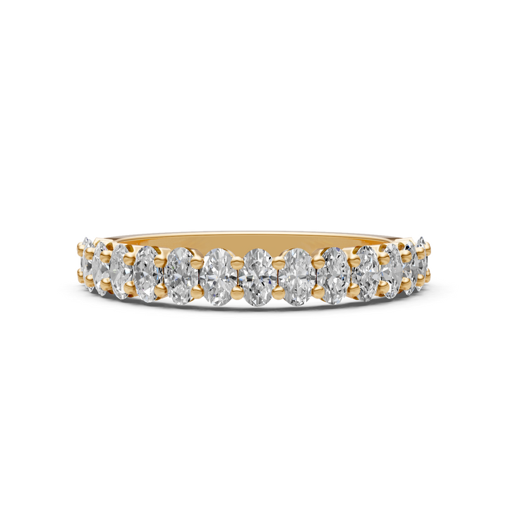Nim Oval Lab-Created Diamonds Wedding Band