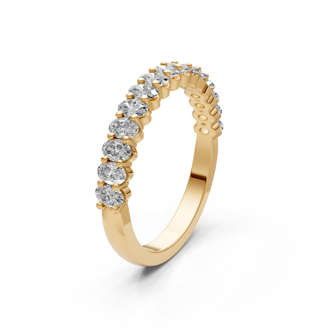 Nim Oval Lab-Created Diamonds Wedding Band