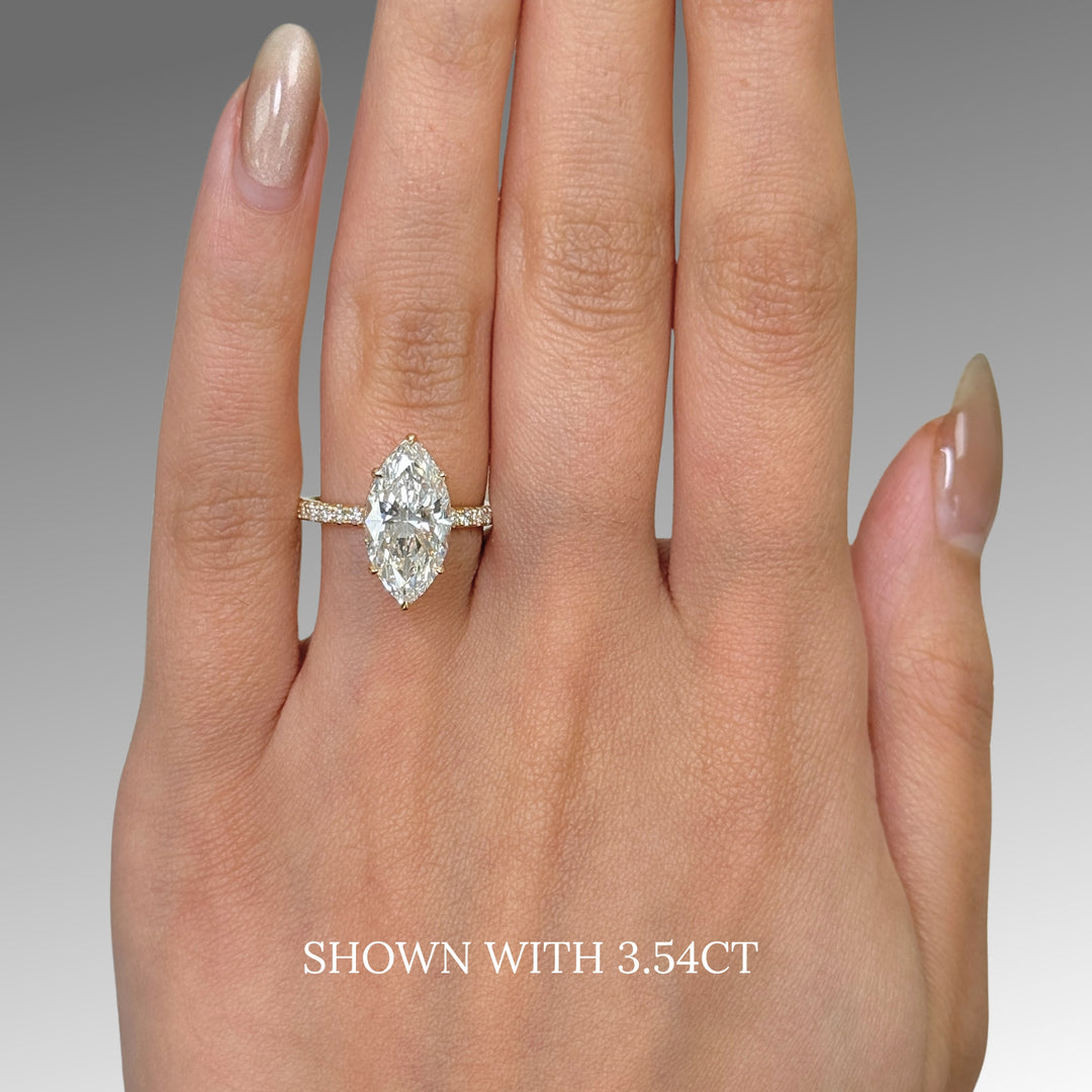 Alexandra Marquise Lab Created Diamond Engagement Ring
