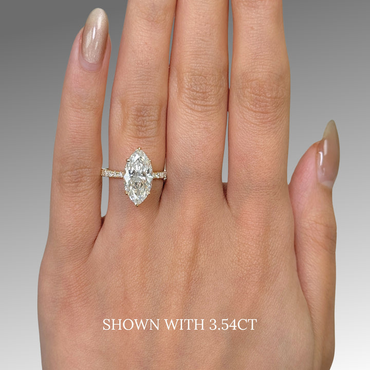 Alexandra Marquise Lab Created Diamond Engagement Ring