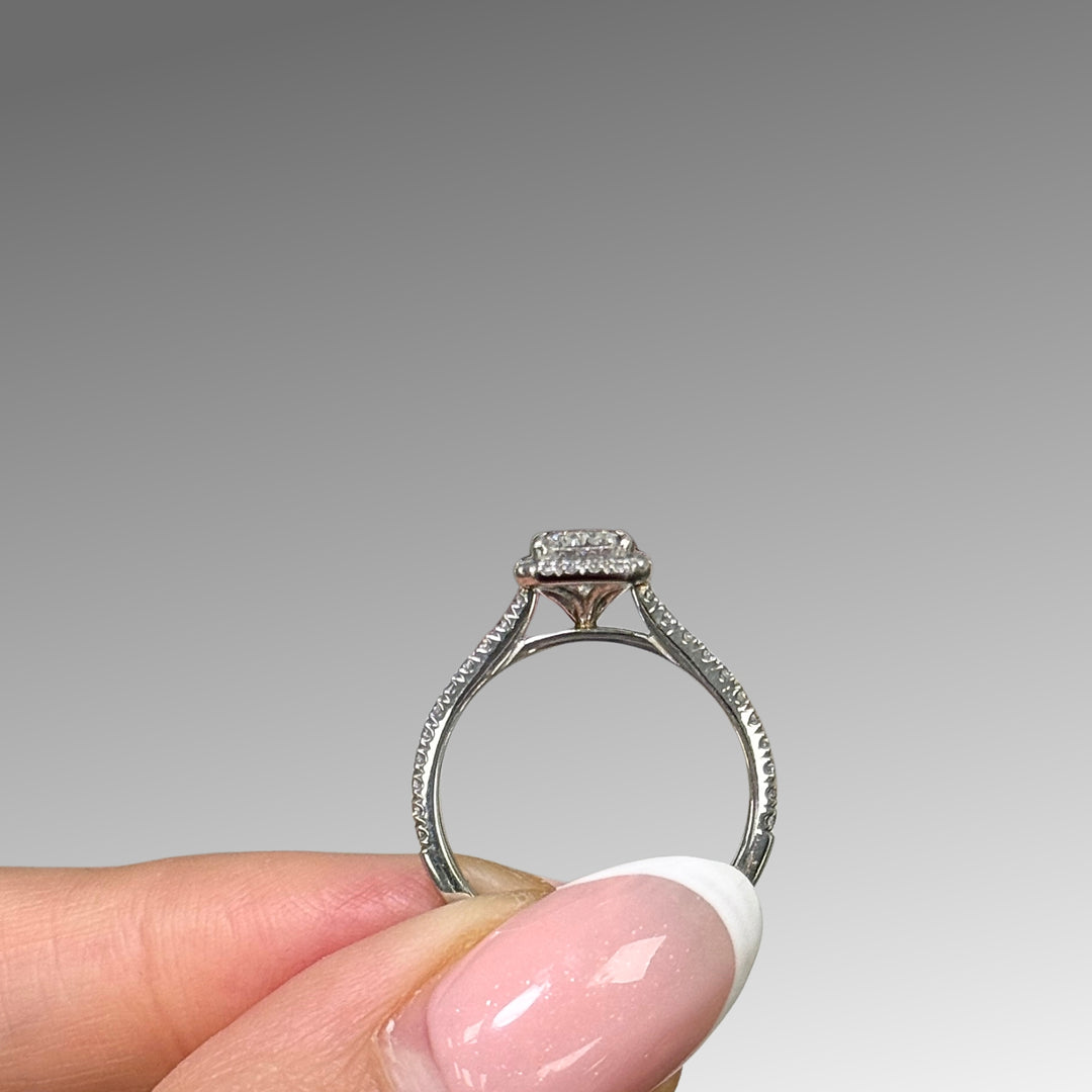 Ready to Ship  Victoria 1.03ct E/VVS2 Radiant Lab-Created Diamond Engagement Ring