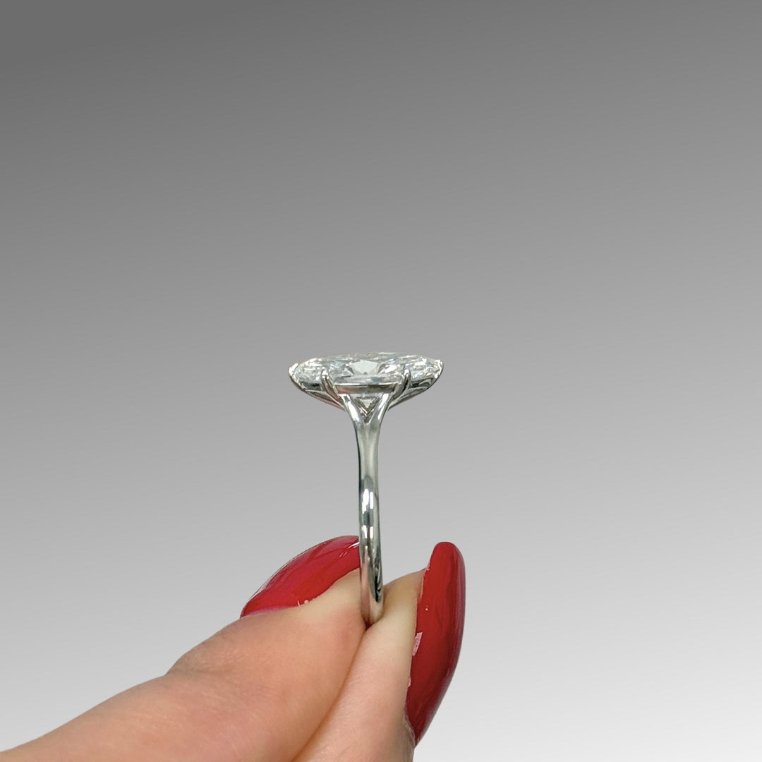 Candy Marquise Lab Created Diamond Engagement Ring With Split Shank
