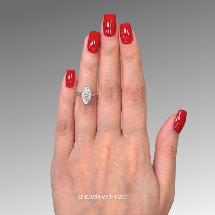 Candy Marquise Lab Created Diamond Engagement Ring With Split Shank