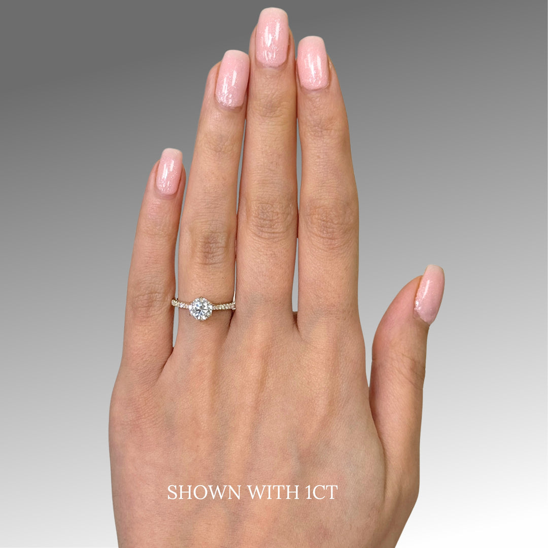 Elsa Round Lab Created Diamond Engagement Ring