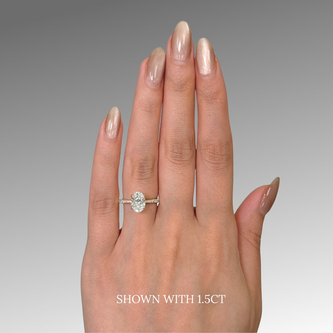 Elsa Oval Lab Created Diamond Engagement Ring