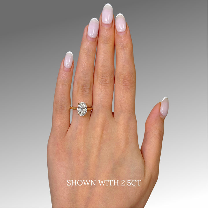 Eden Oval Lab Created Diamond Engagement Ring