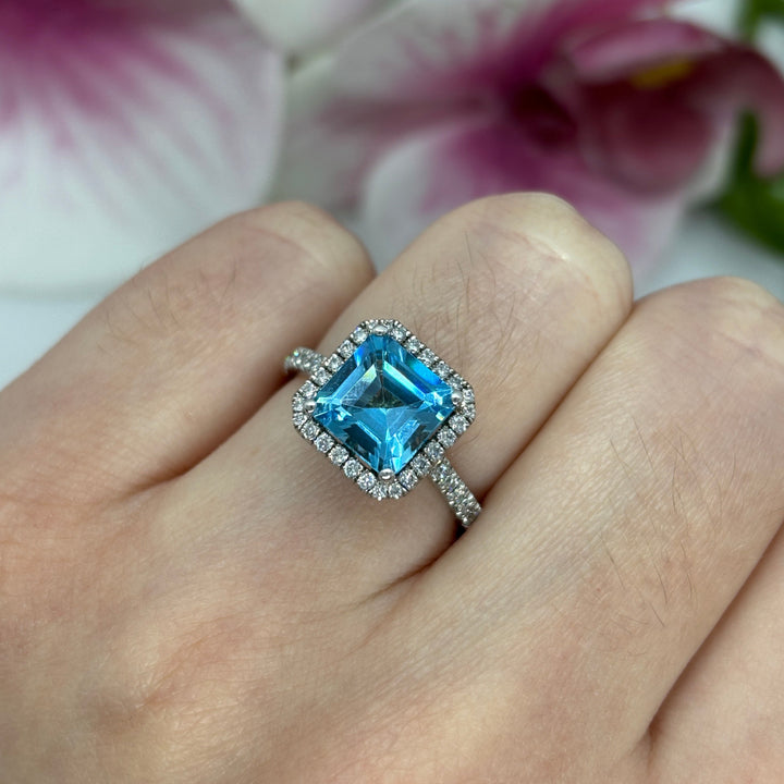 Topaz emerald cut ring hotsell