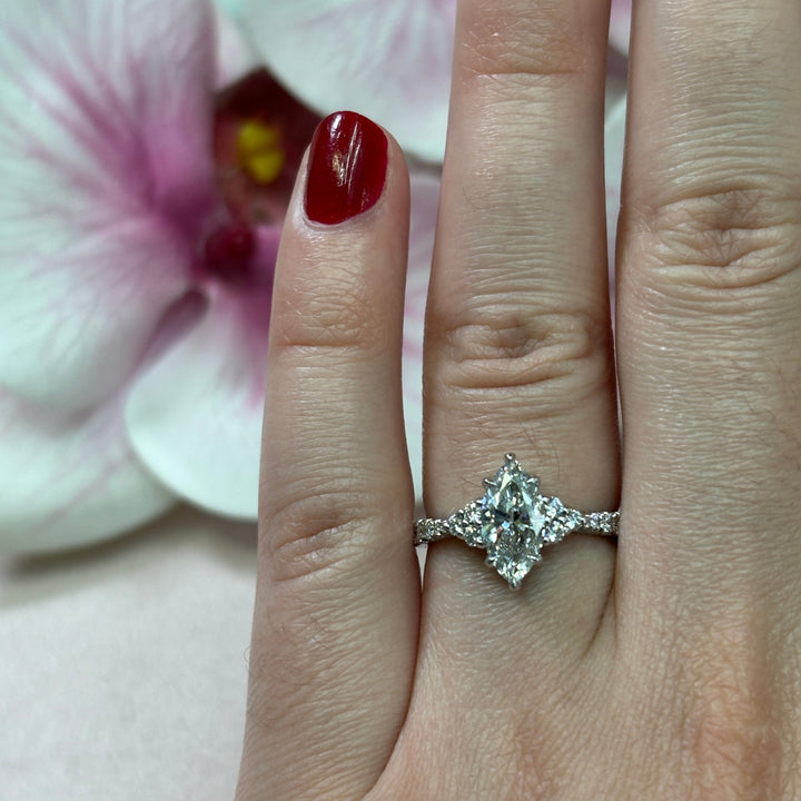 Half carat marquise diamond ring on sale