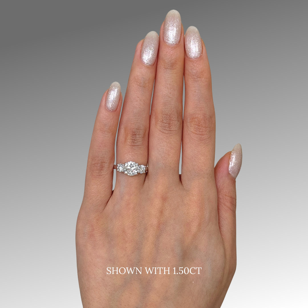 Leona Round Lab Created Diamond Engagement Ring