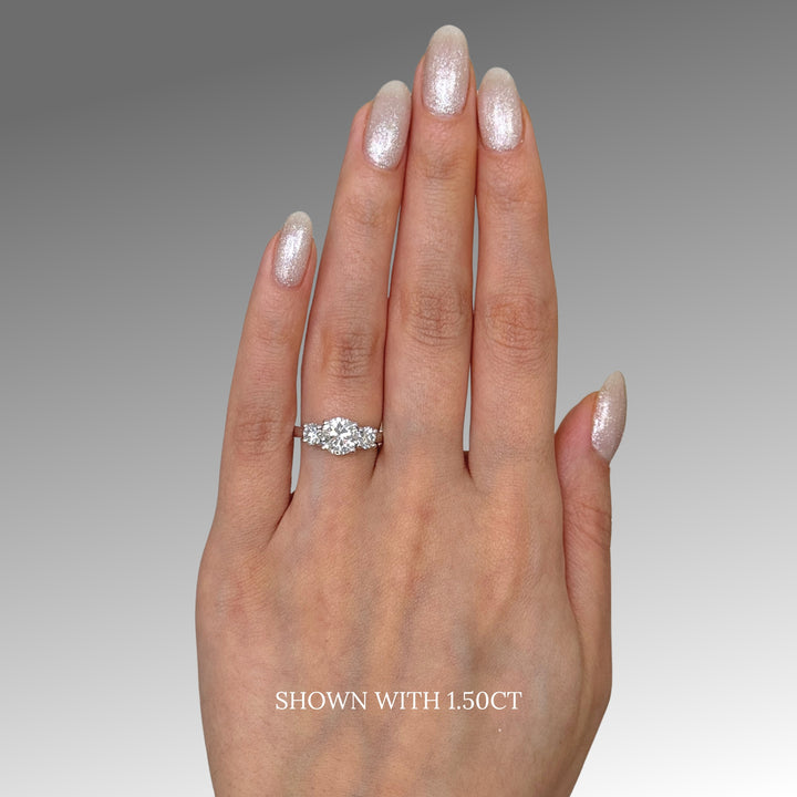 Leona Round Lab Created Diamond Engagement Ring
