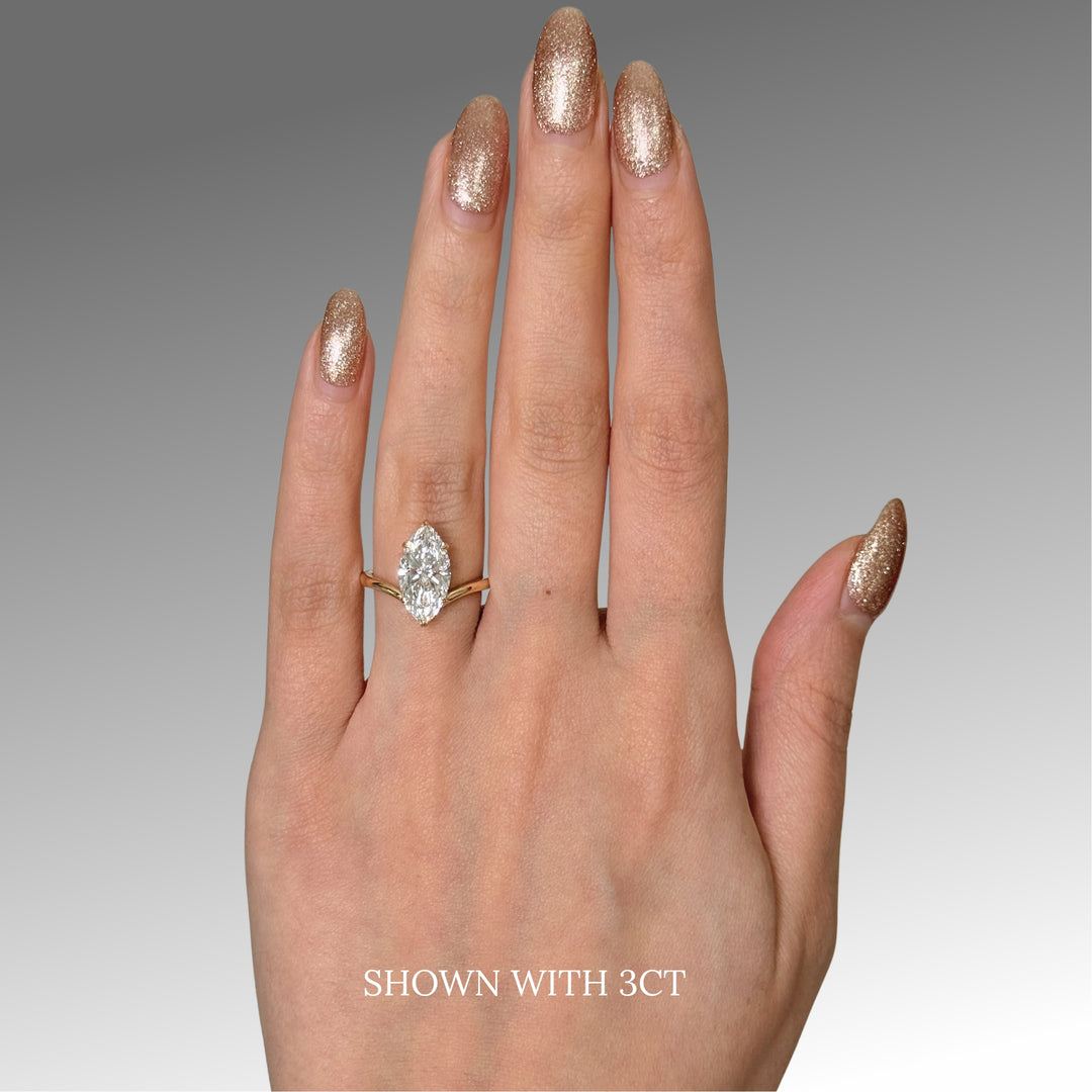 Liv Marquise Lab Created Diamond Engagement Ring