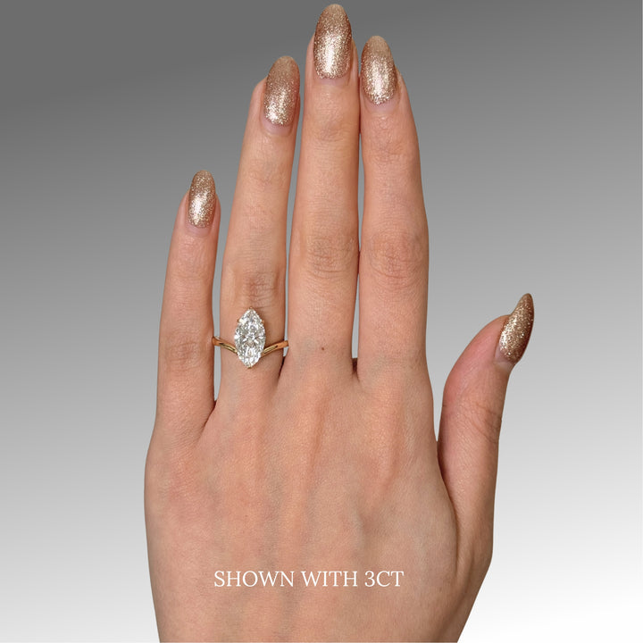 Liv Marquise Lab Created Diamond Engagement Ring