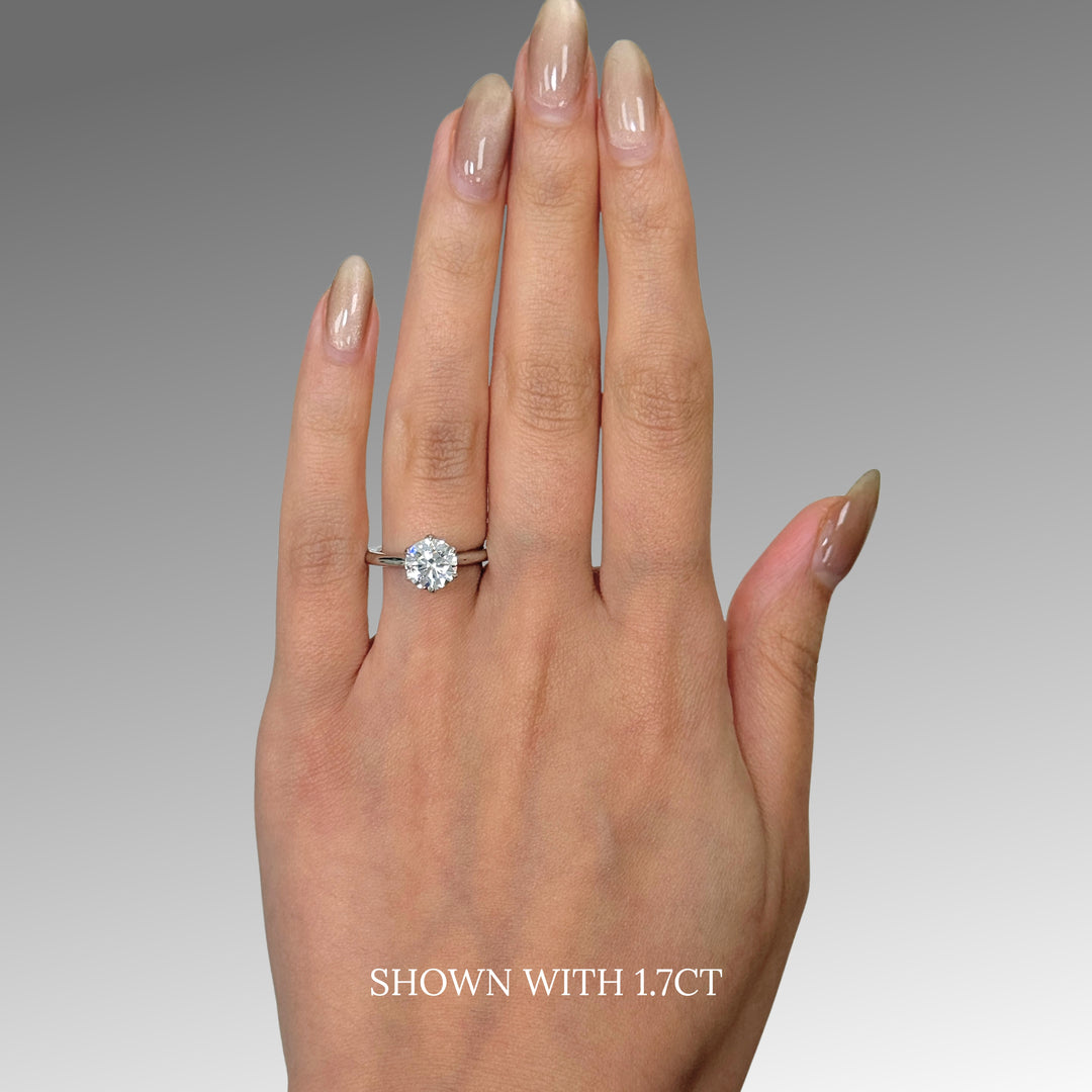 Mary Round Lab Created Diamond Engagement Ring