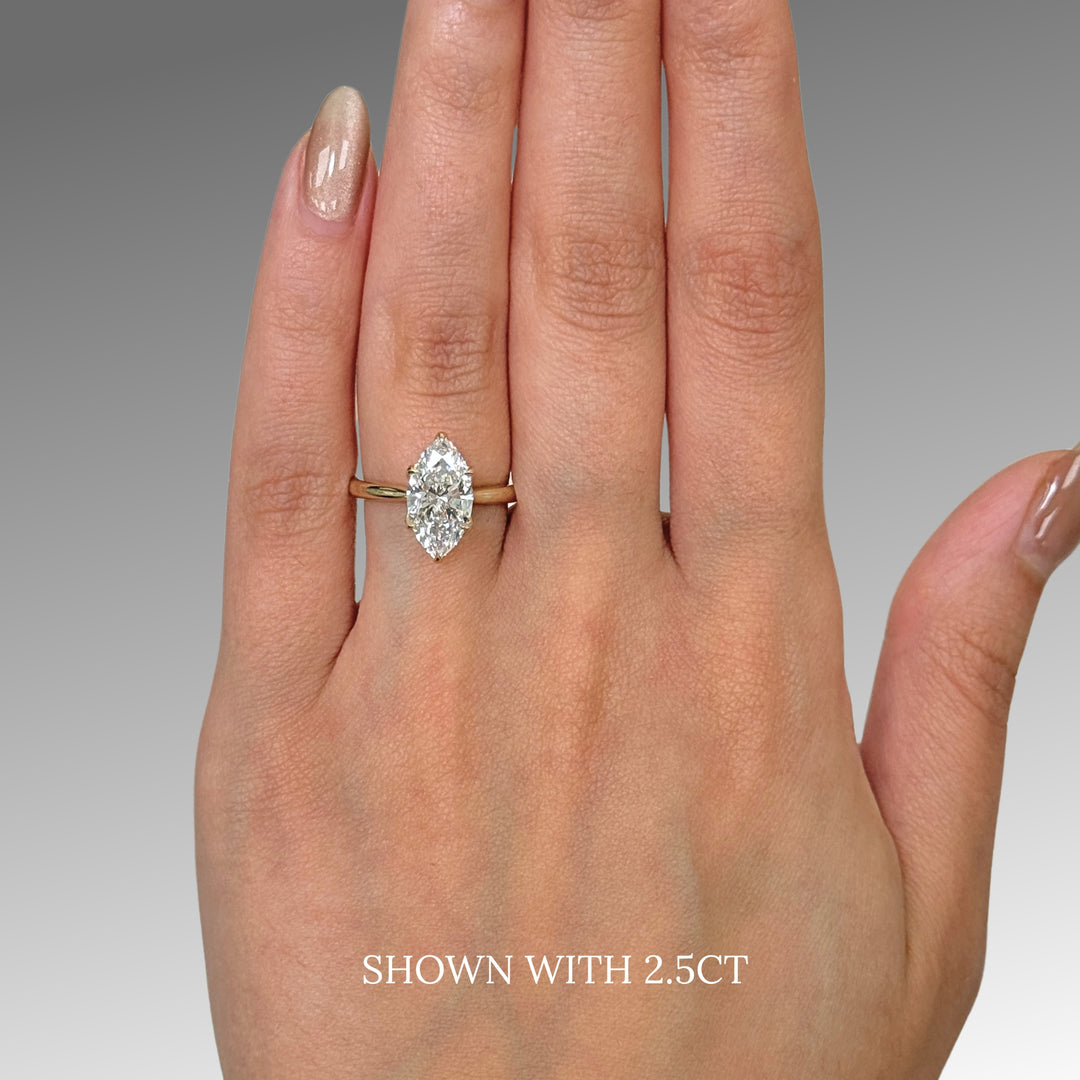 Mary Marquise Lab Created Diamond Engagement Ring