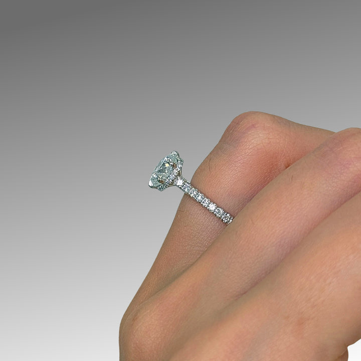 Ready to Ship 1.91ct D/VVS2 Round Lab-Created Diamond Engagement Ring in Platinum