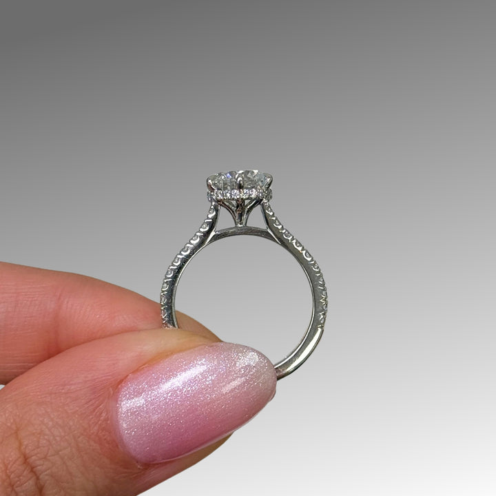 Ready to Ship 1.91ct D/VVS2 Round Lab-Created Diamond Engagement Ring in Platinum