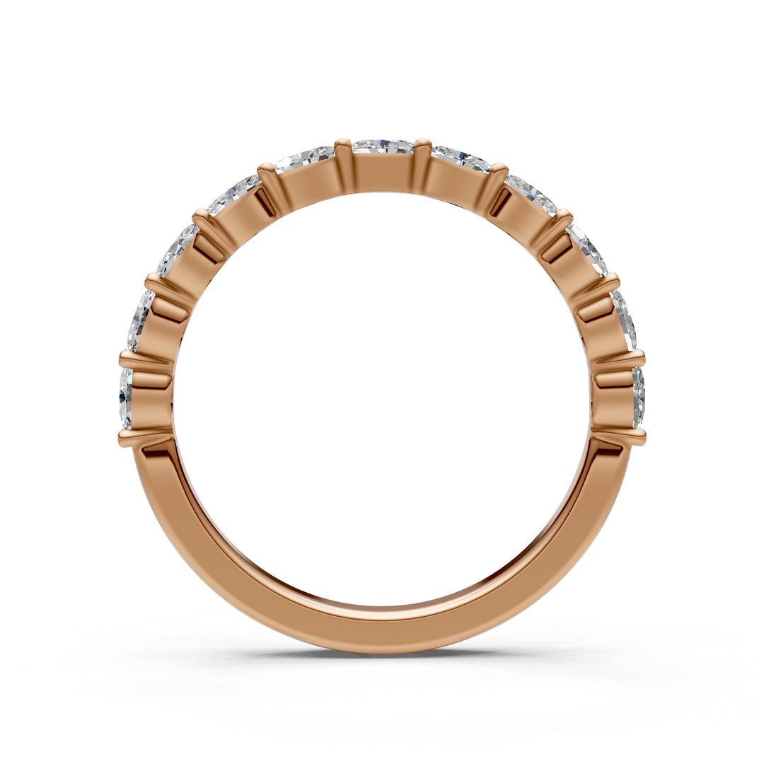 Nia East West Oval Lab-Created Diamonds Wedding Band