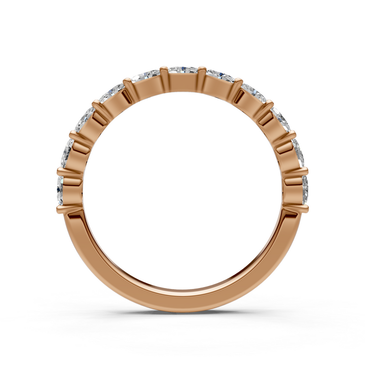 Nia East West Oval Lab-Created Diamonds Wedding Band