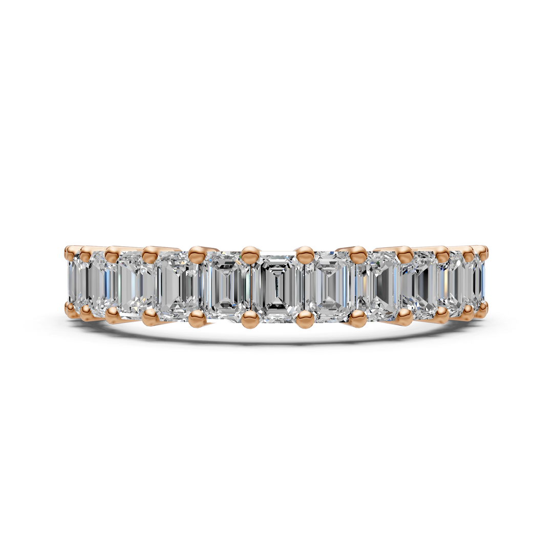 Nyra Emerald Cut Lab-Created Diamonds Wedding Band