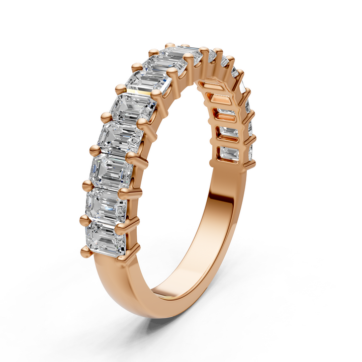 Nyra Emerald Cut Lab-Created Diamonds Wedding Band