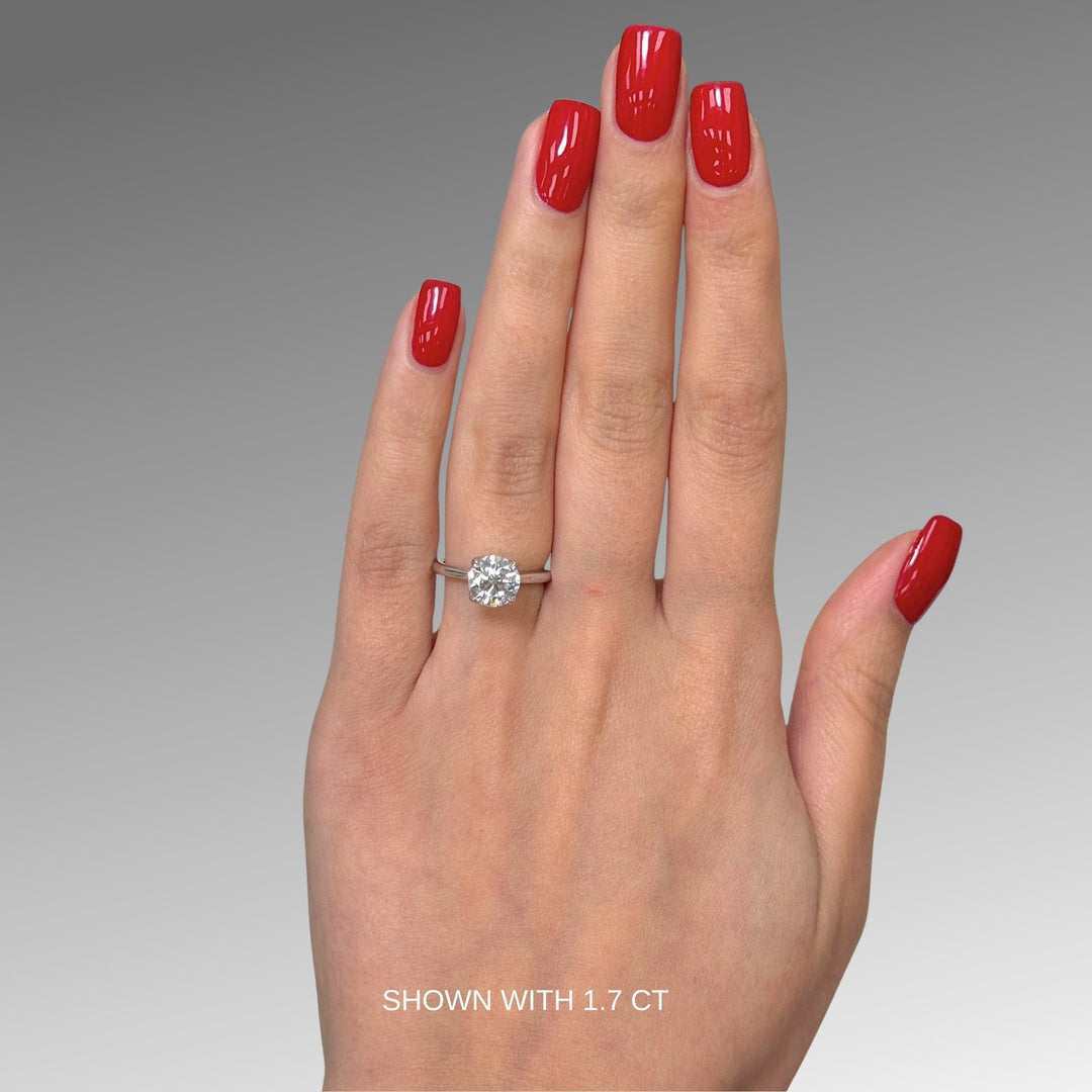 Megan Round Lab Created Diamond Engagement Ring