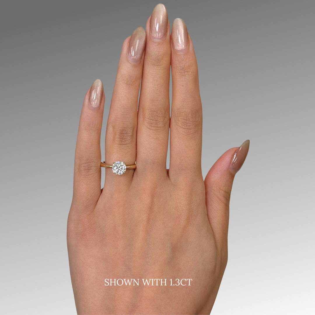 Stacey Round Lab Created Diamond Engagement Ring