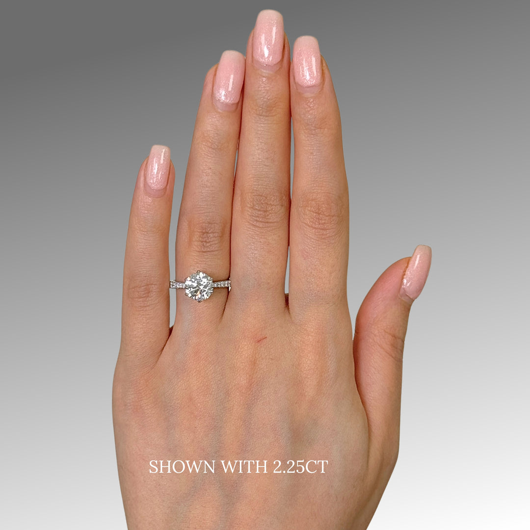 Elsa Round Lab Created Diamond Engagement Ring