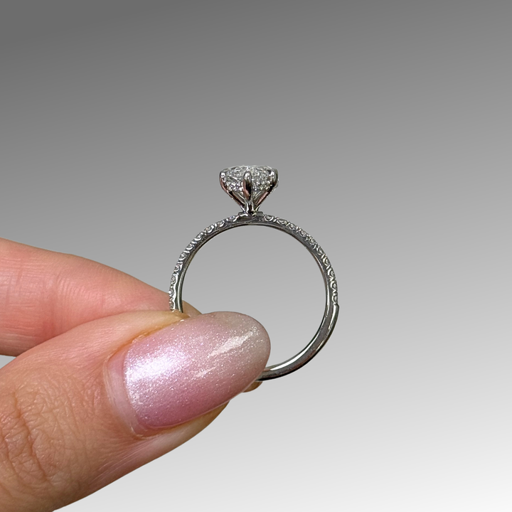 Ready to Ship Alexandra 2.59ct Marquise Lab Diamond D/VVS2  Engagement Ring in 14k white gold