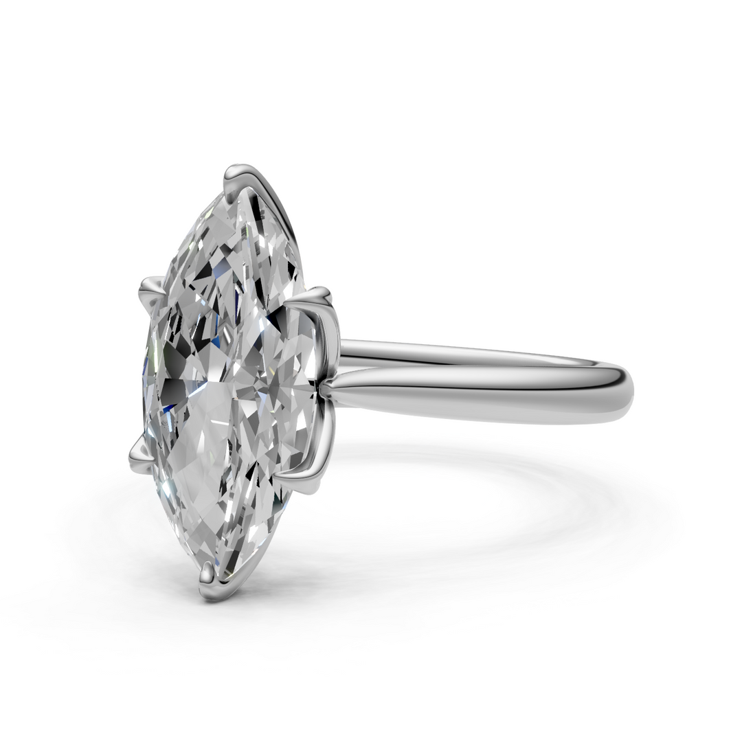 Mary Marquise Lab Created Diamond Engagement Ring