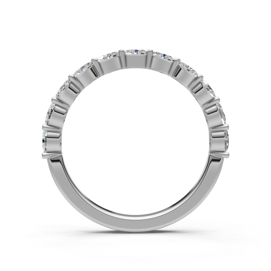 Nia East West Oval Lab-Created Diamonds Wedding Band