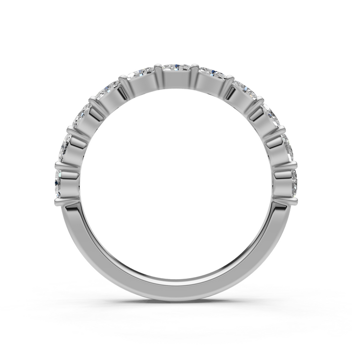Nia East West Oval Lab-Created Diamonds Wedding Band