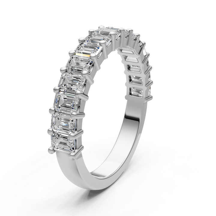 Nyra Emerald Cut Lab-Created Diamonds Wedding Band
