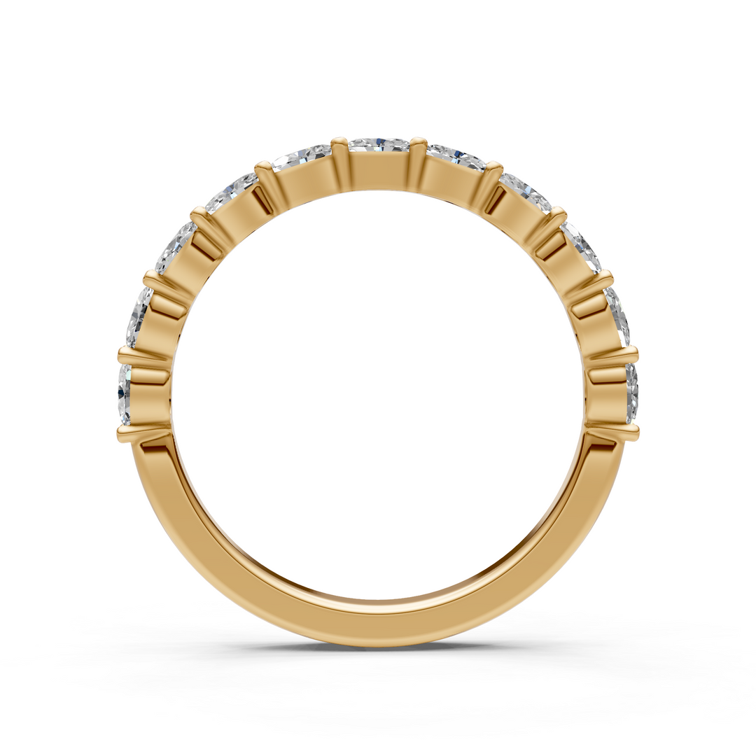 Nia East West Oval Lab-Created Diamonds Wedding Band