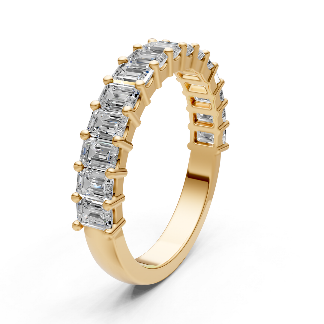 Nyra Emerald Cut Lab-Created Diamonds Wedding Band