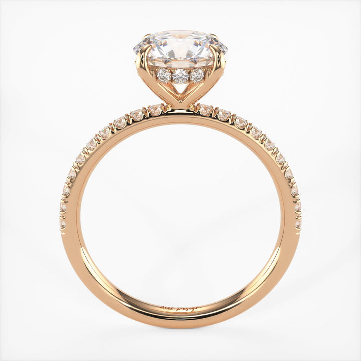 AGI Design Abby Round Lab Created Diamond Engagement Ring