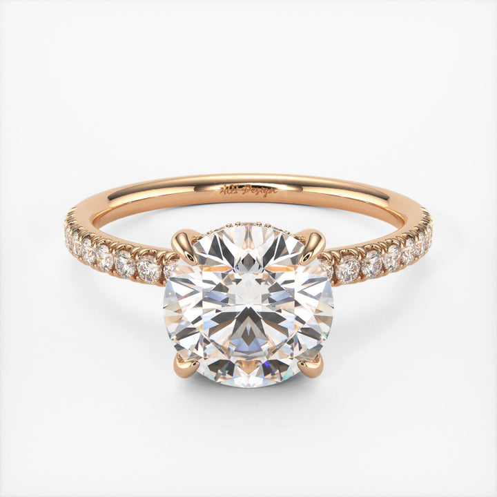 AGI Design Abby Round Lab Created Diamond Engagement Ring
