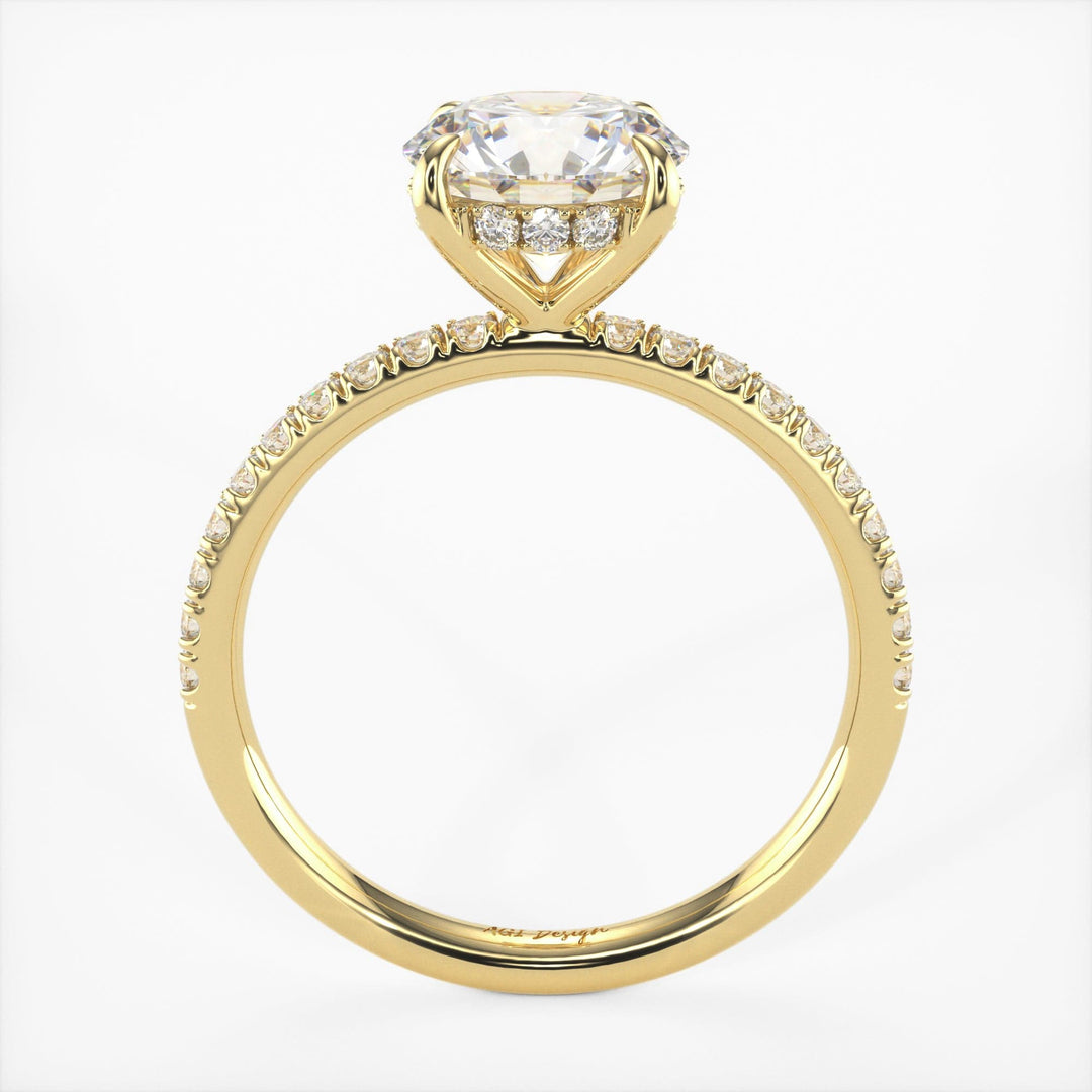 AGI Design Abby Round Lab Created Diamond Engagement Ring